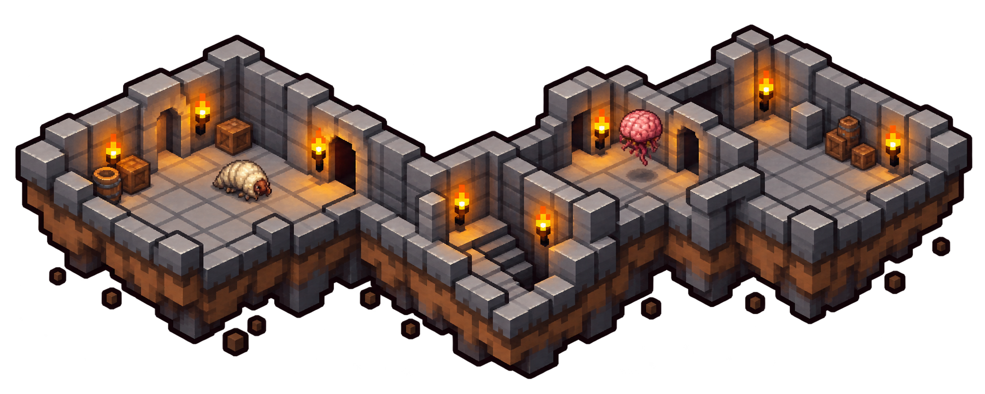 Pixel illustration of The second training floor