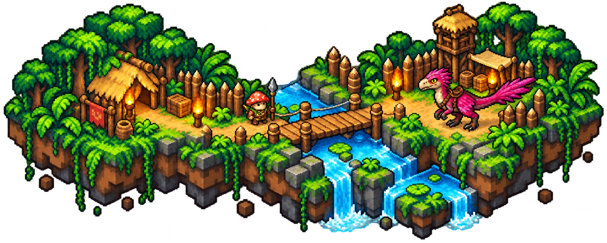Pixel illustration of The Hunting Grounds